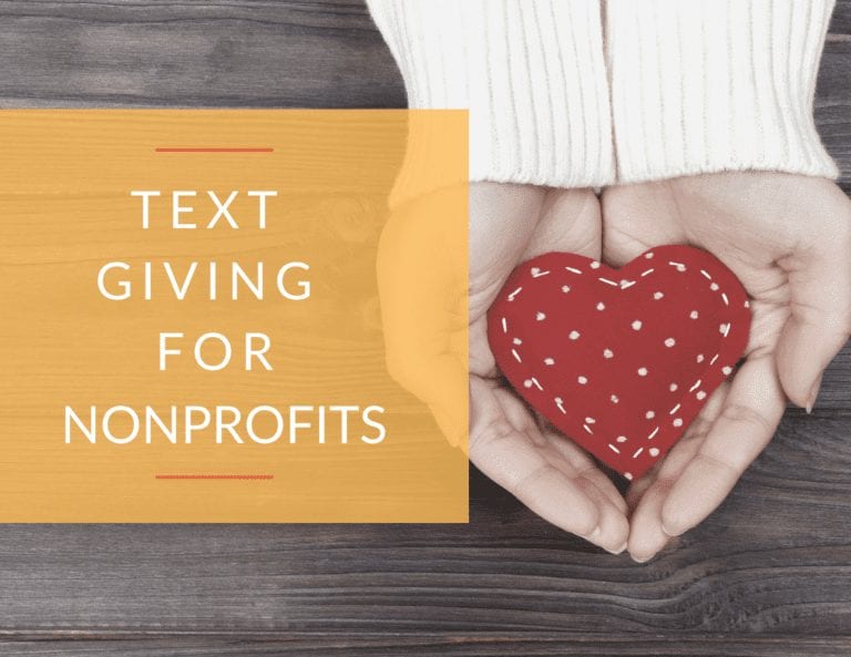 "Text Giving for Nonprofits" banner