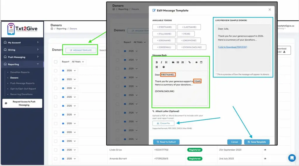 Donor Receipts - How to