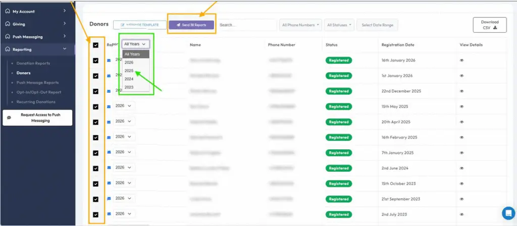 Donor Receipts - How to